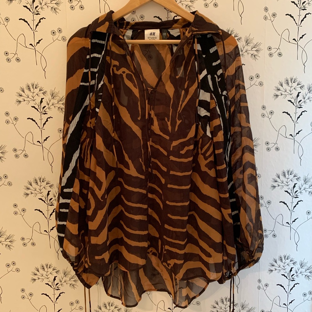 H&M Studio S/S 2019 Animal Print Blouse